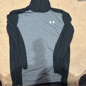 Under Armour Men's Black and Gray Long Sleeve Tee